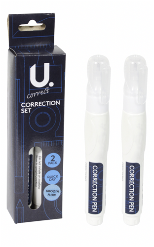 U Correct 2 Pens Correction Fluid U Correct 2 Pens Correction Fluid